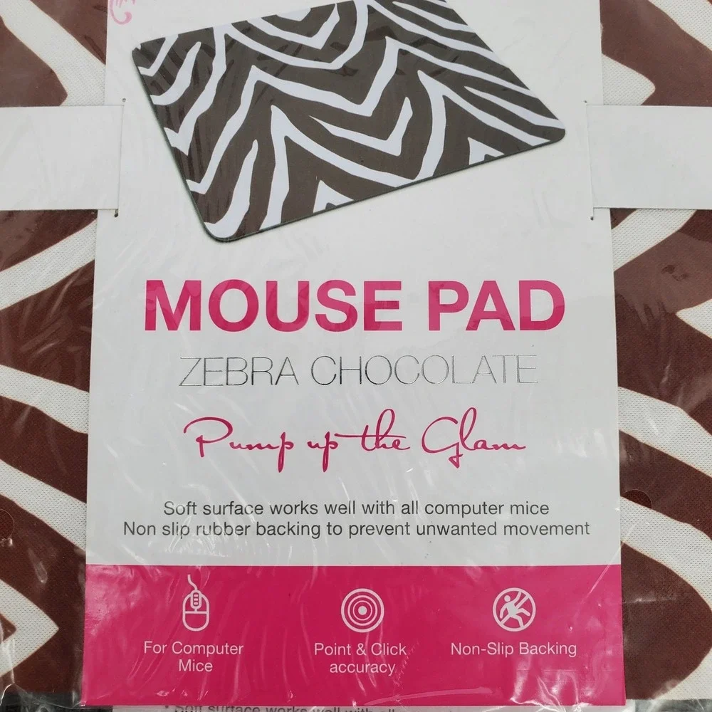 Macbeth Collection Margaret Josephs Zebra Chocolate Mouse Pad 2 Pk Animal Print
